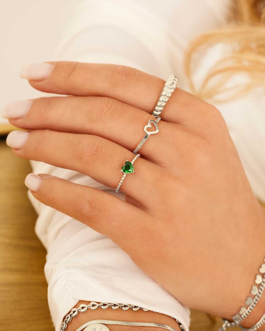 Ringen Finaste | Birthstone Heart Ring