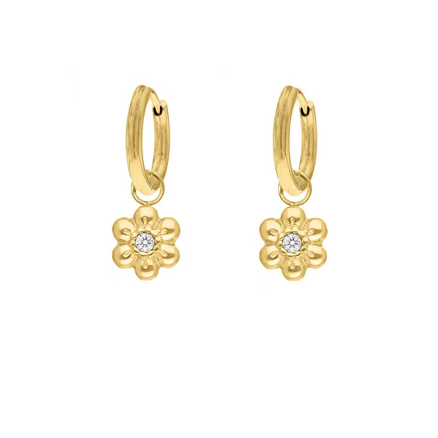 Oorbellen Finaste | Earrings Daisy Flower Goldplated