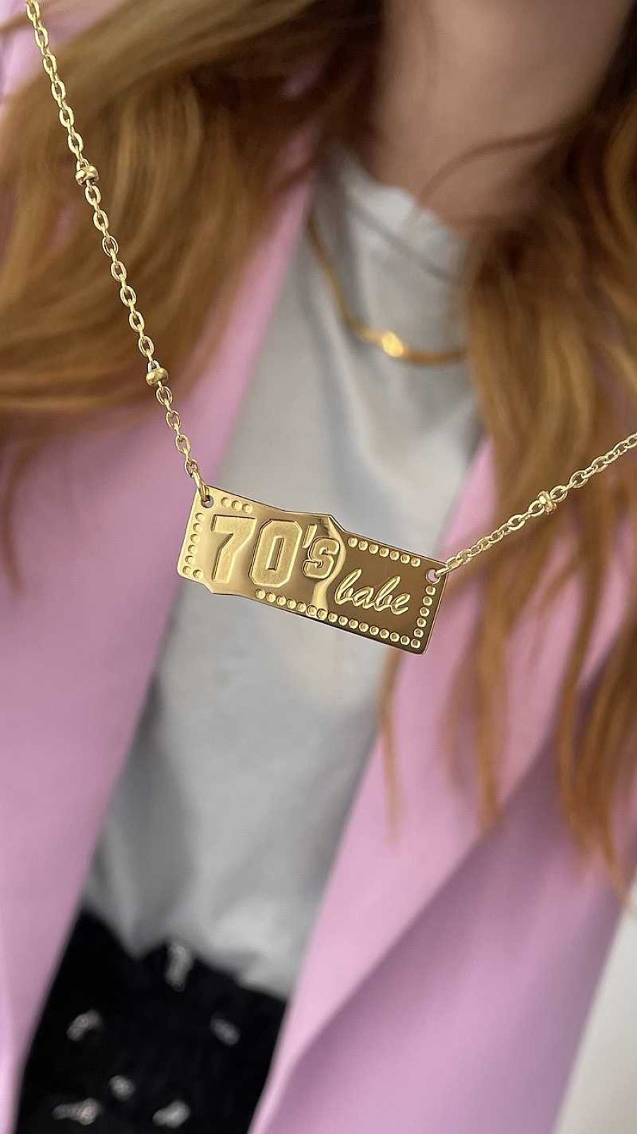 Kettingen Finaste | 70'S Babe Ketting Kleur Goud