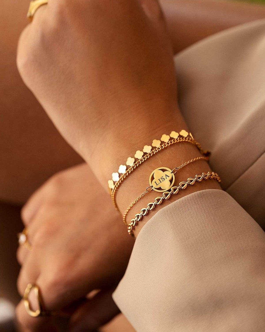 Armbanden Finaste | Heart Chain Bracelet Goldplated