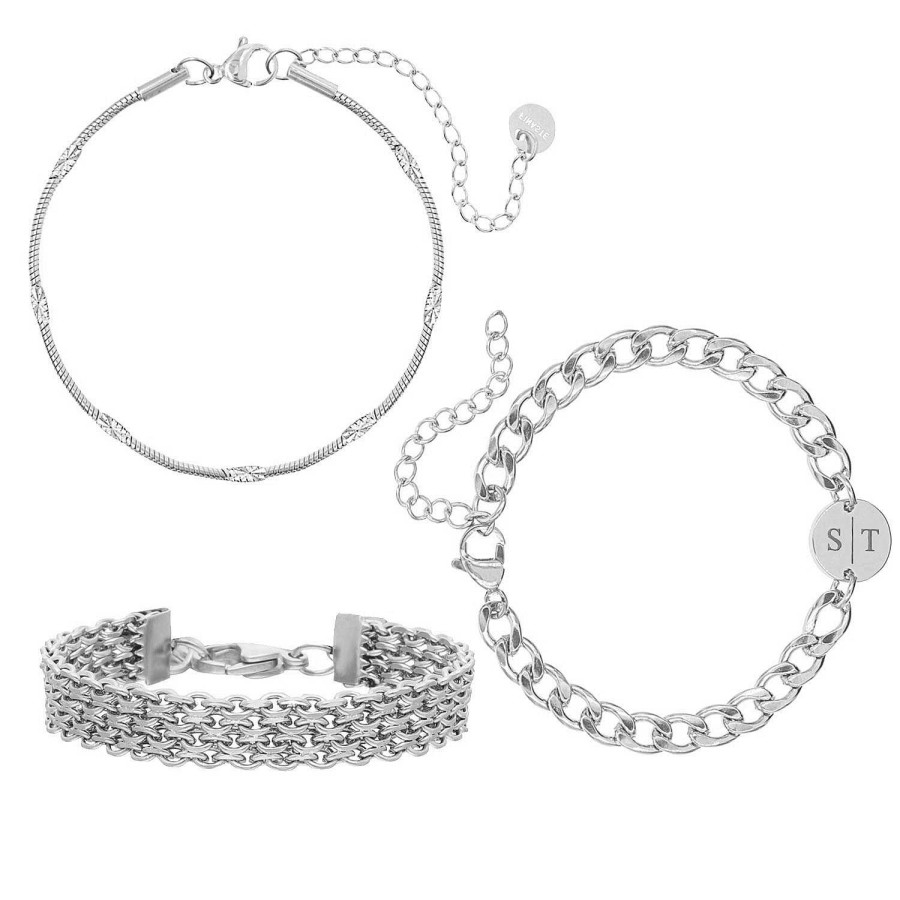 Sieraden Sets Finaste | Chunky Initial Armparty