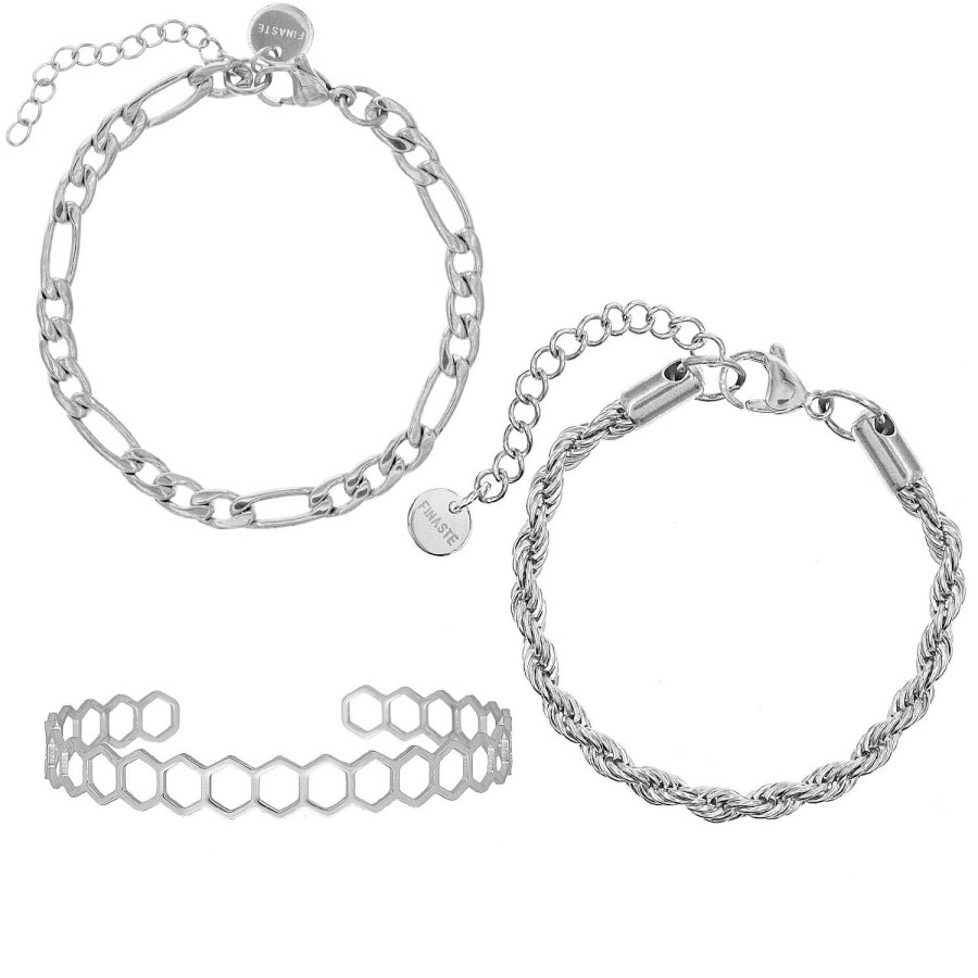 Sieraden Sets Finaste | Chain Armbanden Set Kleur Zilver