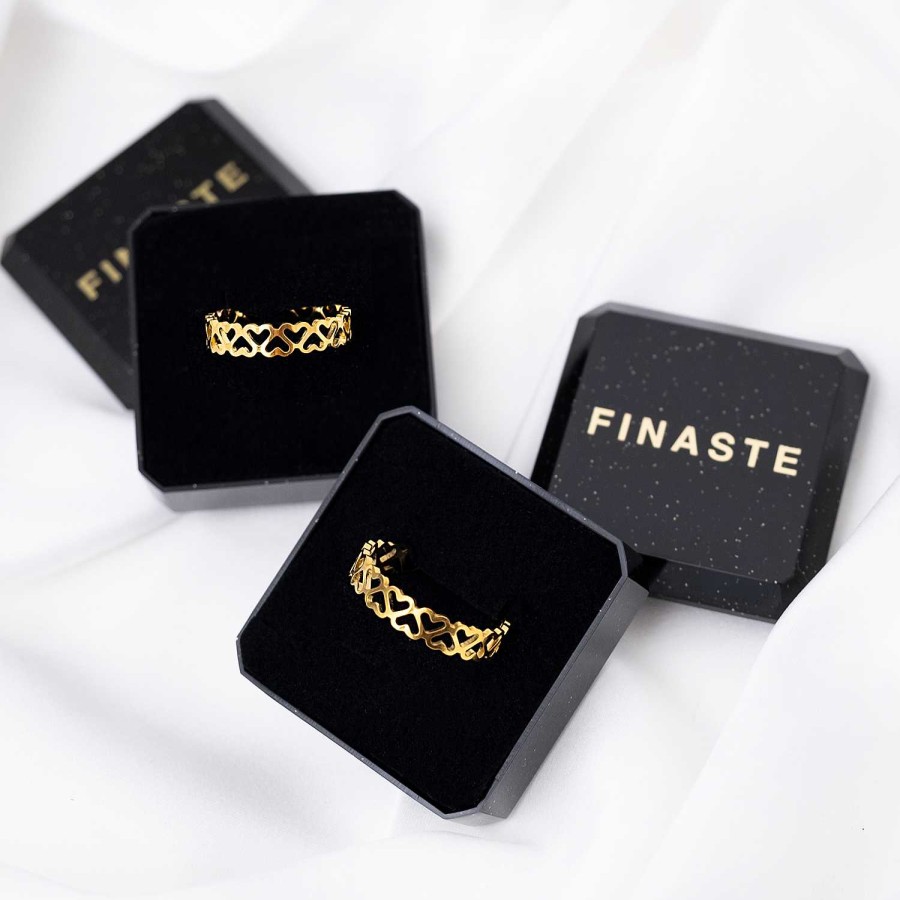 Ringen Finaste | Bff Ringen Little Hearts Goldplated