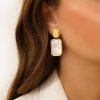 Oorbellen Finaste | Earrings Luxury Rectangle Goldplated