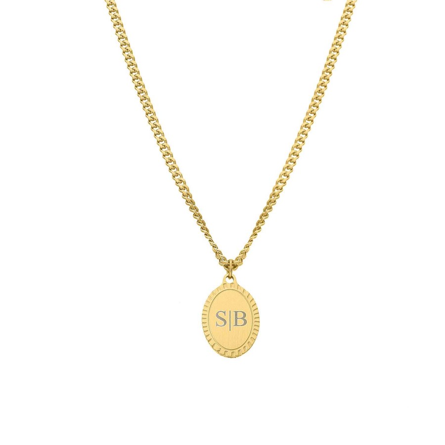 Kettingen Finaste | Vintage Initial Necklace Goldplated