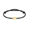 Armbanden Finaste | Satin Initial Armbandje Zwart Gold Plated