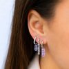 Oorbellen Finaste | Shiny Earrings Lilac Stones