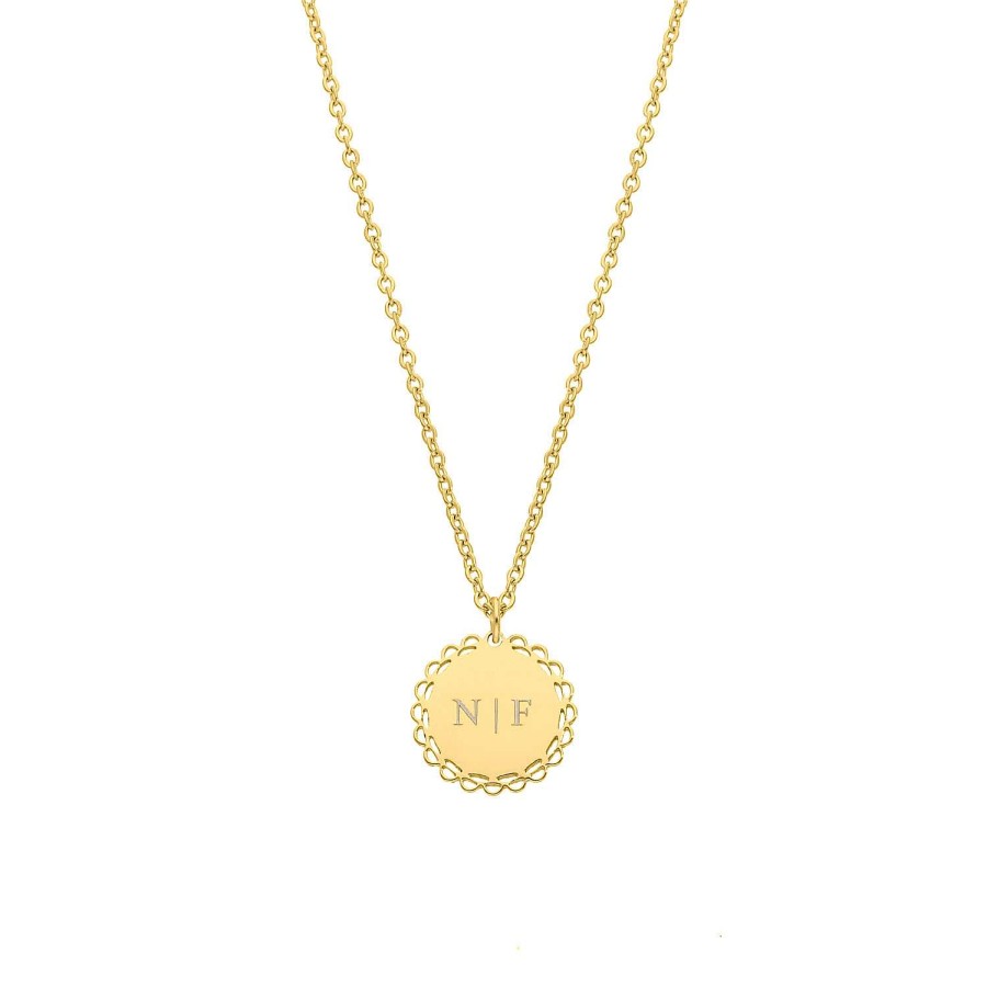 Kettingen Finaste | Vintage Initial Ketting Goudkleurig