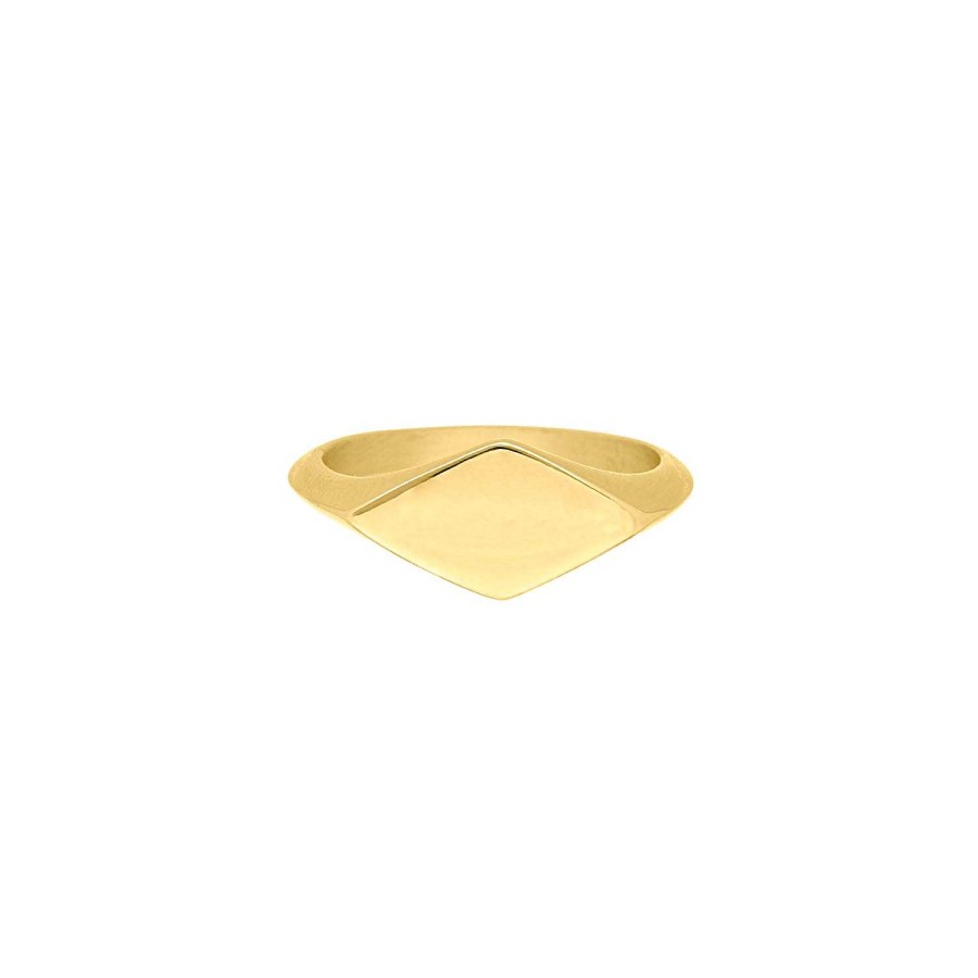 Ringen Finaste | Zegelring Ruitje Goud Kleurig