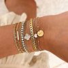 Armbanden Finaste | Armband Sparkle Heart Goldplated