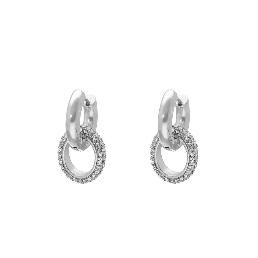 Oorbellen Finaste | Double Crystal Earrings