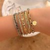 Armbanden Finaste | Armband Platte Chain Goud Kleurig