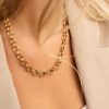 Kettingen Finaste | Statement Necklace Round Chains Goldplated