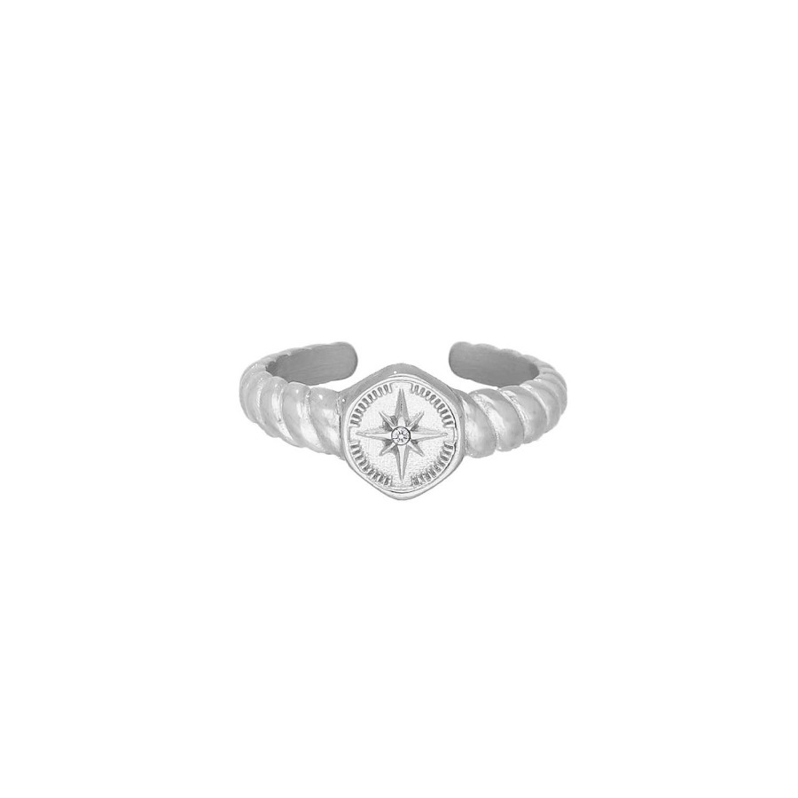 Ringen Finaste | Compass Ring Met Steentje