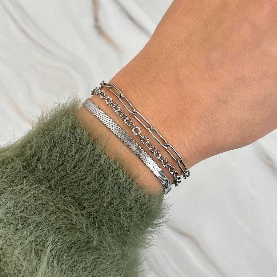 Armbanden Finaste | Musthave Schakelarmbandje Kleur Zilver