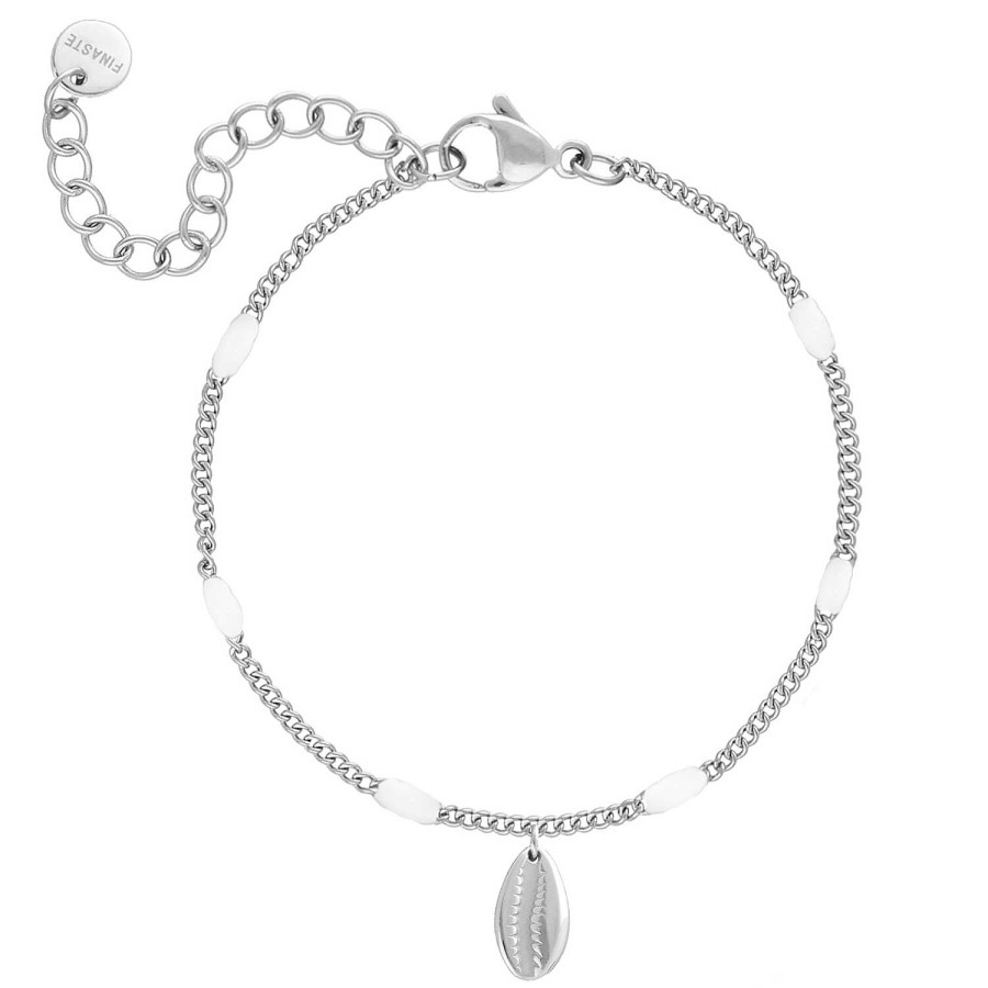 Enkelbandjes Finaste | Shell Anklet White Dots