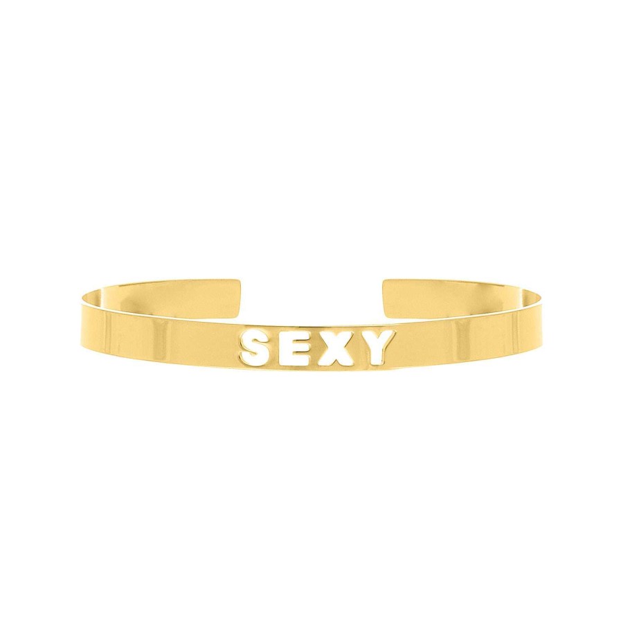 Armbanden Finaste | Bangle Sexy Quote Kleur Goud