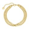 Armbanden Finaste | Armband Dubbele Chain Kleur Goud