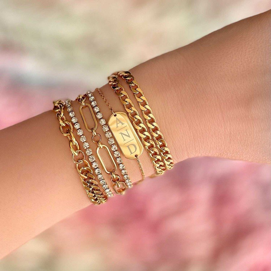 Armbanden Finaste | Armband Dubbele Chain Kleur Goud