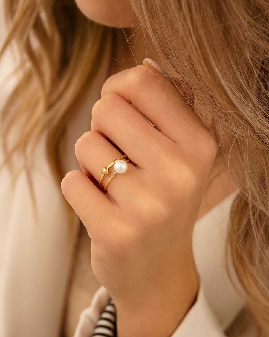 Ringen Finaste | Pearl Ring Goldplated