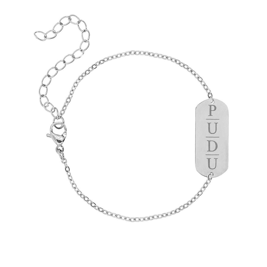 Armbanden Finaste | Grote Bar Armband Met 4 Letters