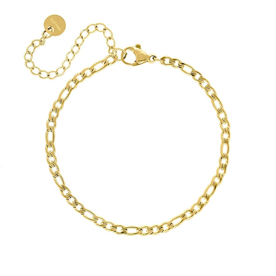 Armbanden Finaste | Armband Minimalistisch Mixed Chains Kleur Goud