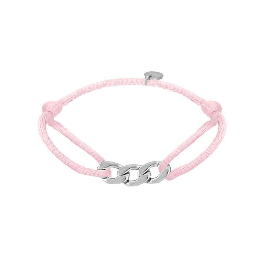 Armbanden Finaste | Satin Chain Armband Roze