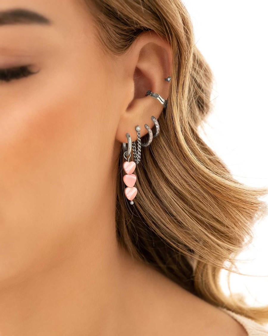 Oorbellen Finaste | Pink Heart Earrings