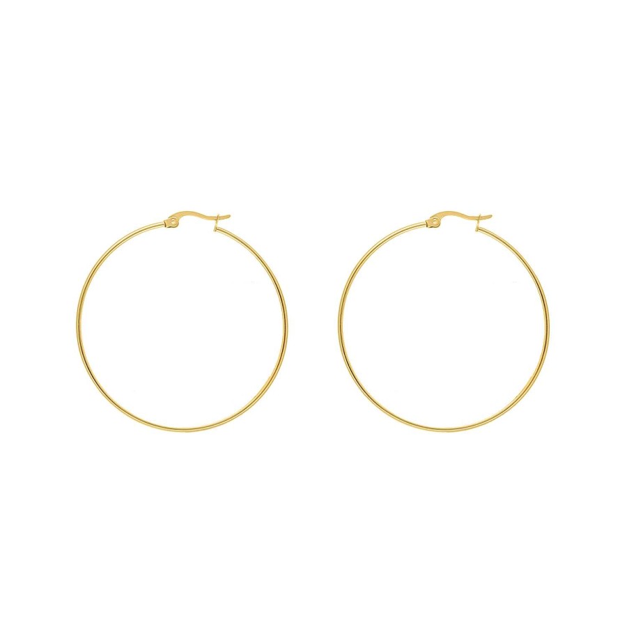 Oorbellen Finaste | Big Hoop Earrings Goldplated