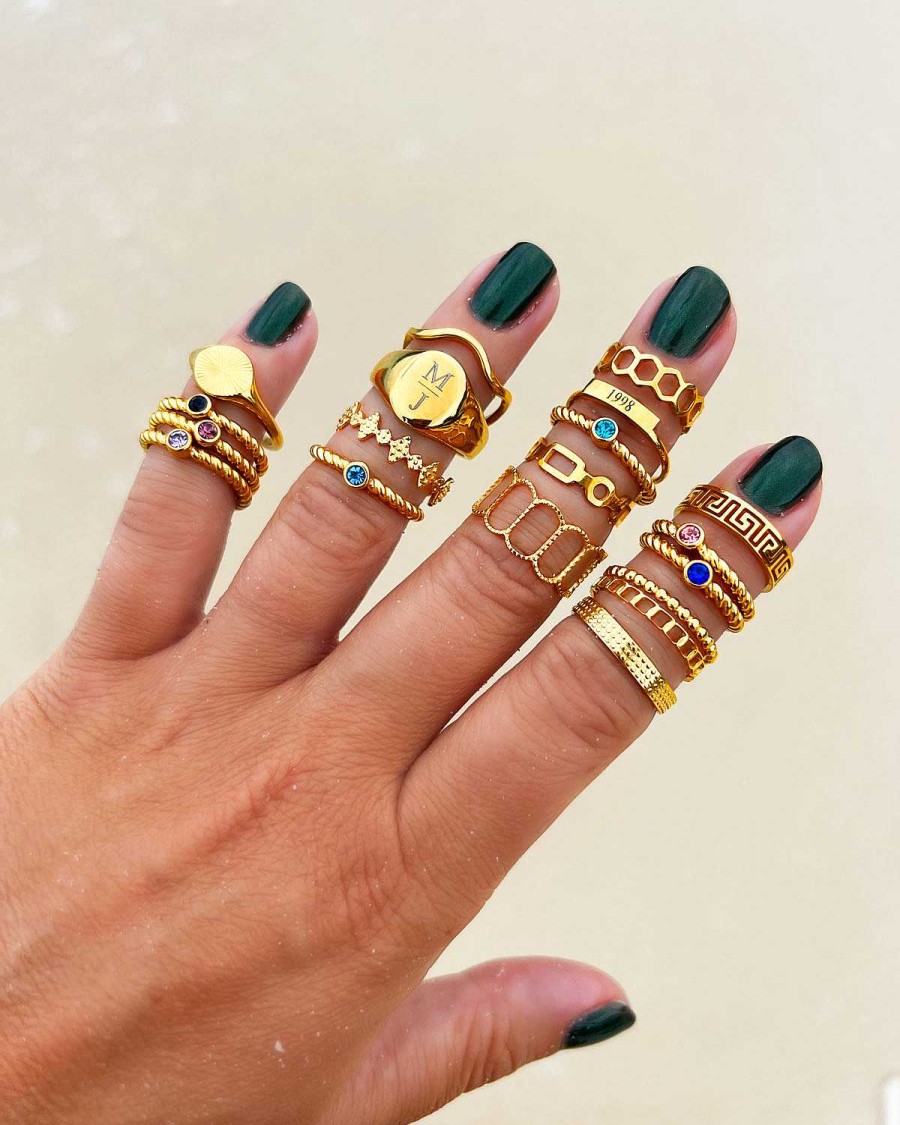 Ringen Finaste | Graveerbare Ring Bar Gold Plated