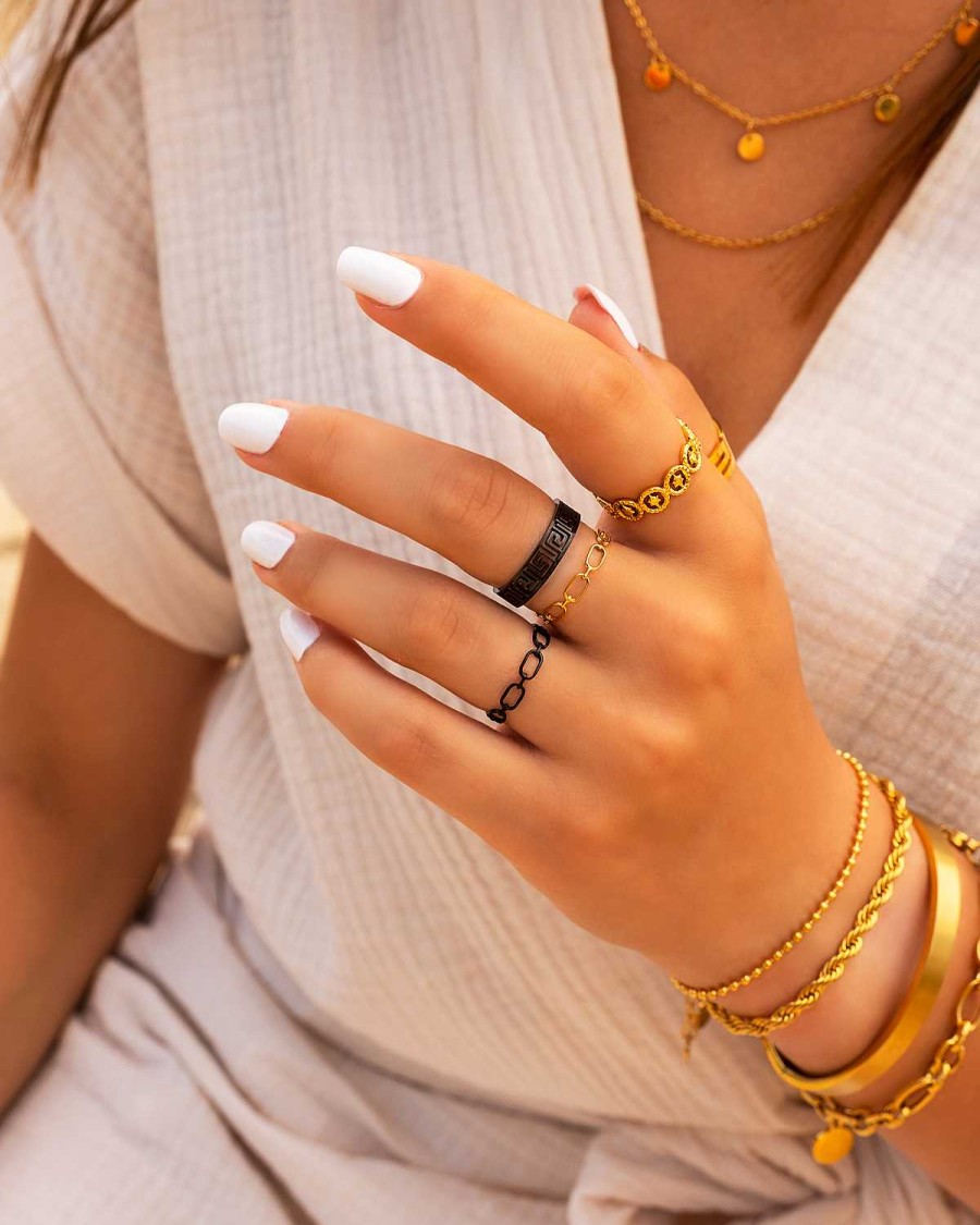 Ringen Finaste | Minimalistische Chain Ring Zwart