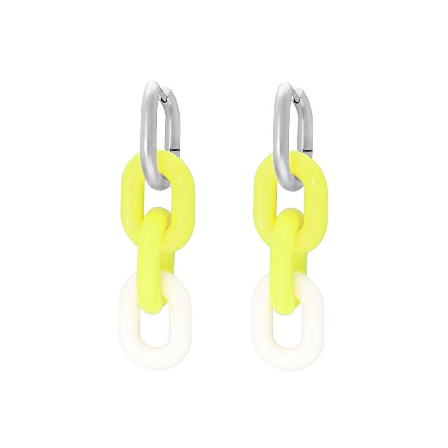 Oorbellen Finaste | Oval Hoops Lemon