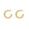 Oorbellen Finaste | Hammered Hoops Goudkleurig