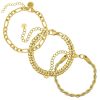 Sieraden Sets Finaste | Chunky Chain Armparty Goud Kleurig