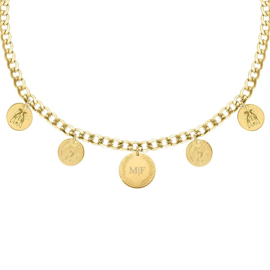 Kettingen Finaste | Initial Ketting Coins Kleur Goud