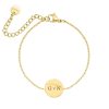 Armbanden Finaste | Armband 2 Initials Exclusive Goudkleurig