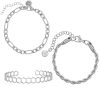 Armbanden Finaste | Chain Armbanden Set Kleur Zilver