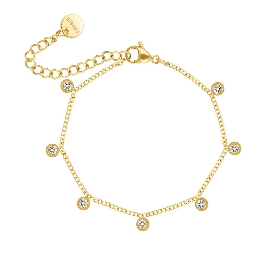 Armbanden Finaste | Bracelet 7 Stones Goldplated