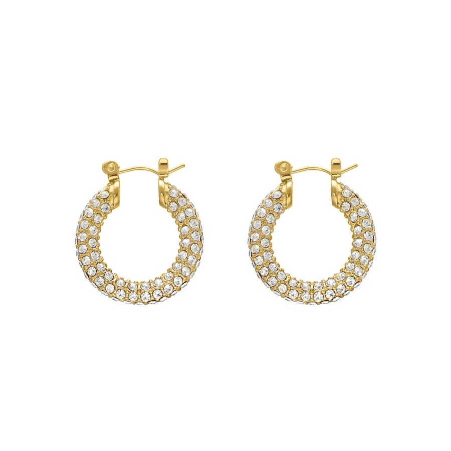 Oorbellen Finaste | Influencer Stone Earrings Goldplated