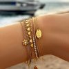 Armbanden Finaste | Bracelet Daisy Pearl Goldplated