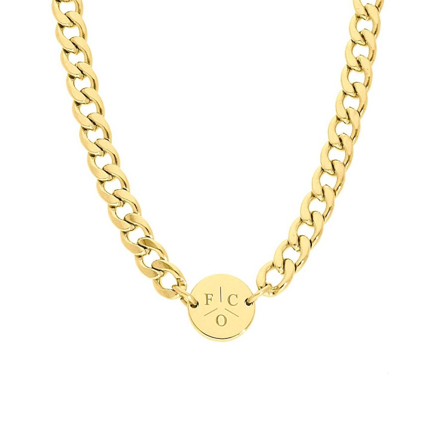 Kettingen Finaste | Ketting Chunky 3 Initials Goud Kleurig