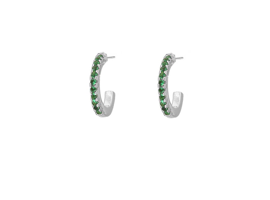 Oorbellen Finaste | Emerald Hoops