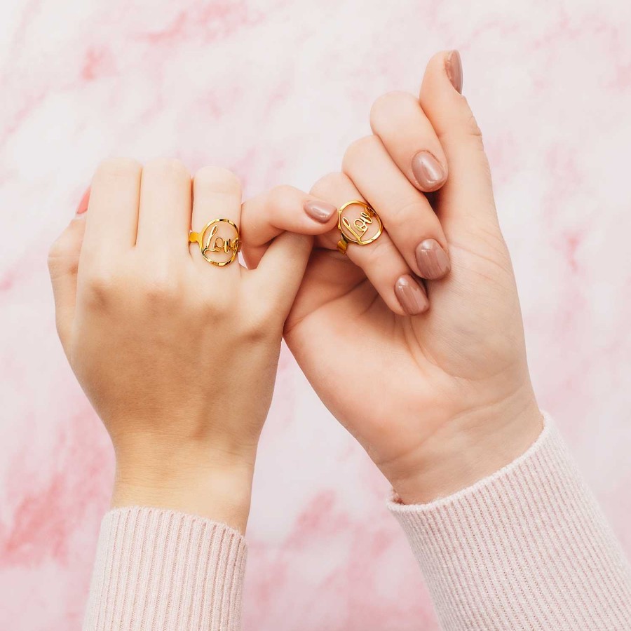 Ringen Finaste | Bff Ringen Love Goldplated