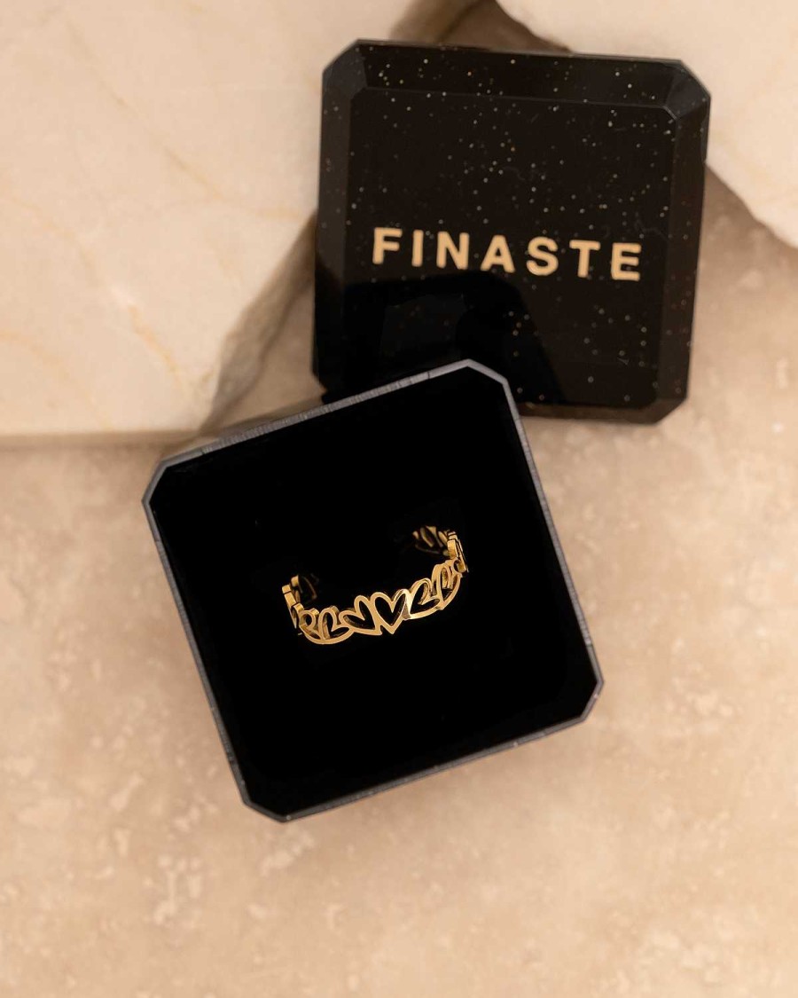 Ringen Finaste | Ring Open Hearts Goldplated