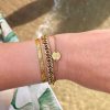 Armbanden Finaste | Chain Armparty Met Initialen Kleur Goud