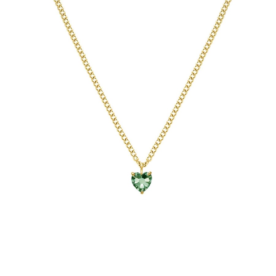 Kettingen Finaste | Birthstone Heart Ketting Goldplated