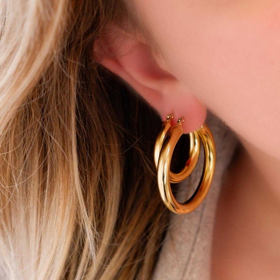 Oorbellen Finaste | Big Musthave Hoops Goud Kleurig