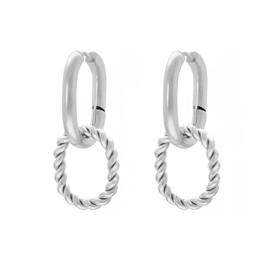 Oorbellen Finaste | Double Hoops Twisted