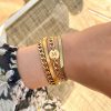 Armbanden Finaste | Armband Chunky Initial Gold Plated