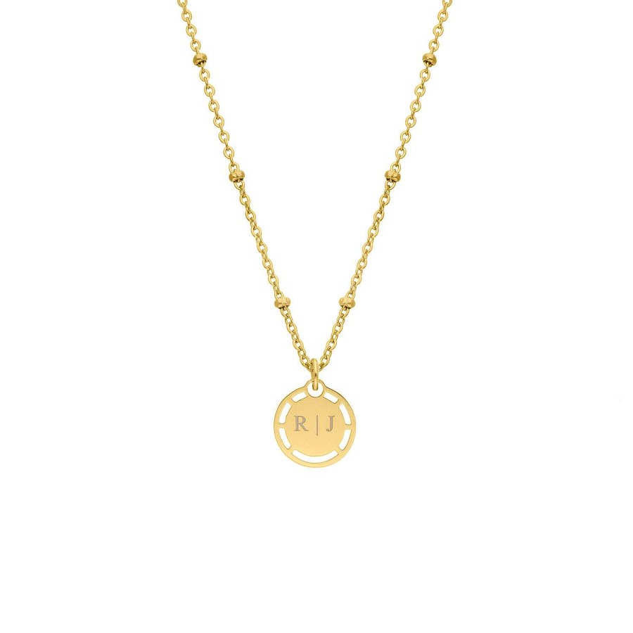 Kettingen Finaste | Coin Ketting Met Naam Kleur Goud